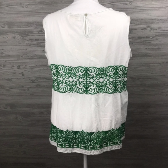 MaxStudio Green Embroidery Summer Blouse XS - Picture 4 of 7
